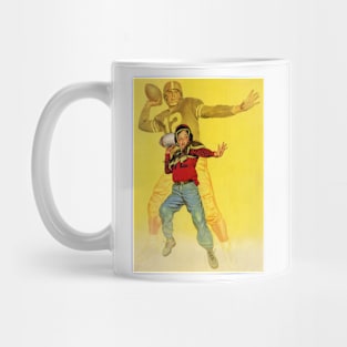 Vintage Sports, Boy as Future Football Quarterback Mug